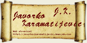 Javorko Karamatijević vizit kartica